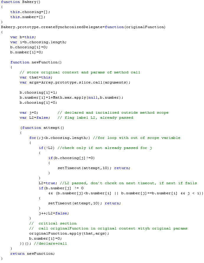 Proposed JavaScript code